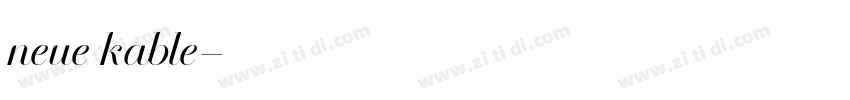 neue kable字体转换